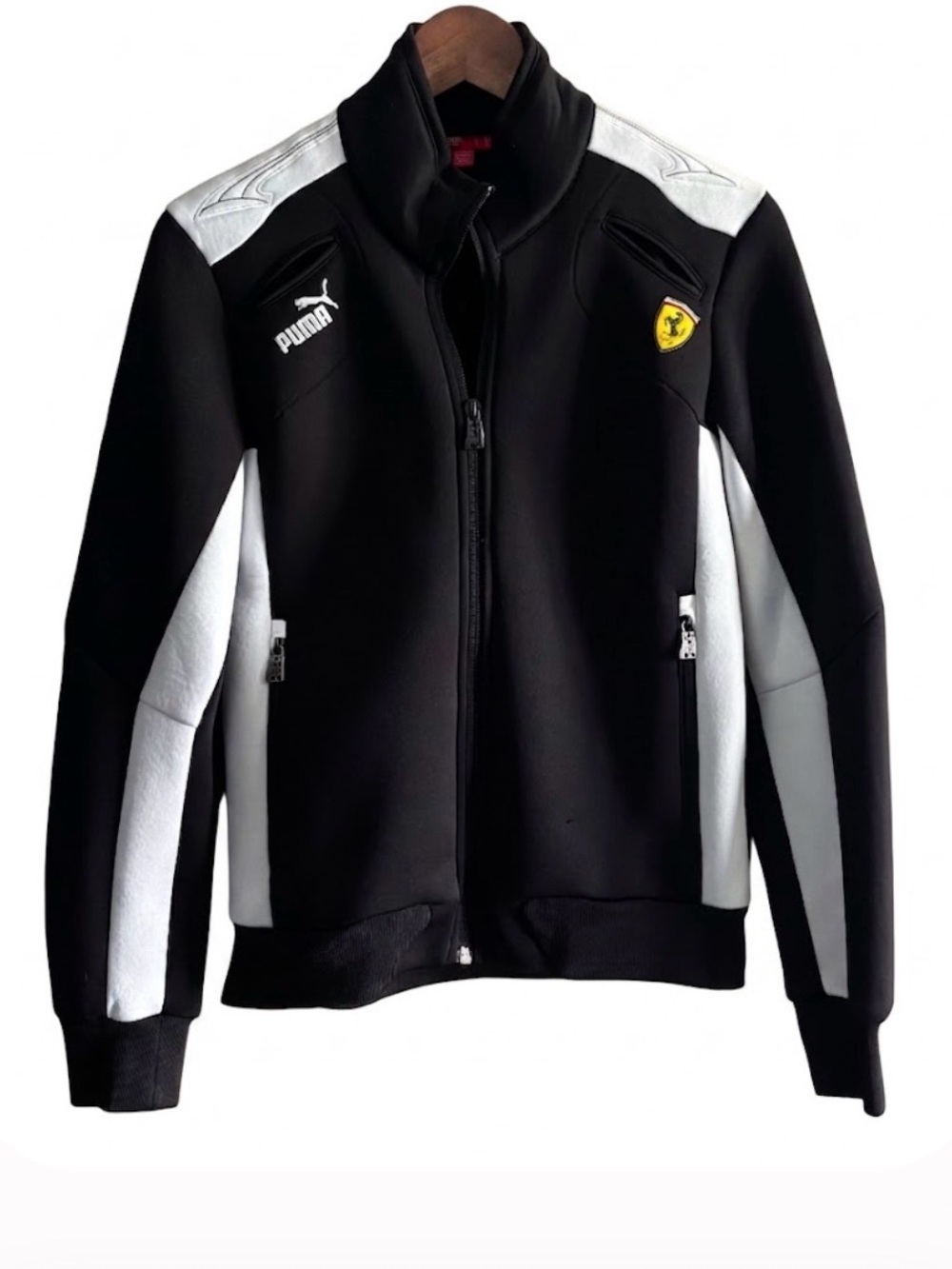 Puma/Ferrari Black & White Neoprene Track Jacket